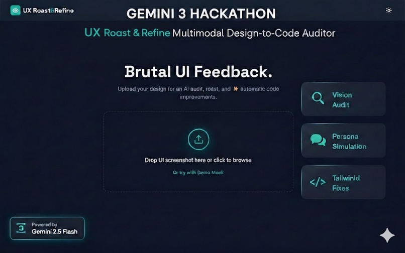 UX Roast & Refine (The Multimodal Design-to-Code Auditor) – screenshot 1