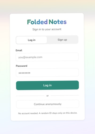 Folded Notes – screenshot 1