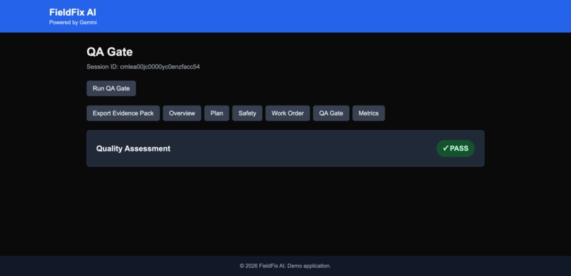 FieldFix AI — Audited Multimodal Repair Intelligence – screenshot 1