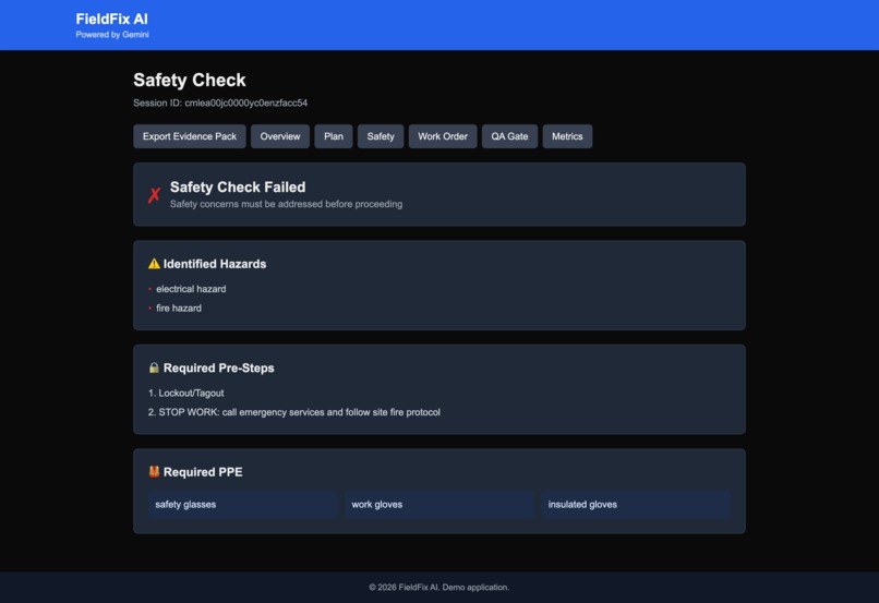 FieldFix AI — Audited Multimodal Repair Intelligence – screenshot 3