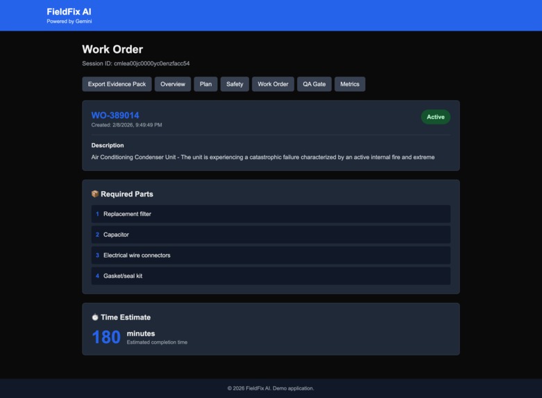 FieldFix AI — Audited Multimodal Repair Intelligence – screenshot 4
