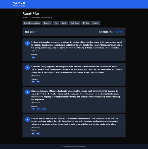FieldFix AI — Audited Multimodal Repair Intelligence – screenshot 6
