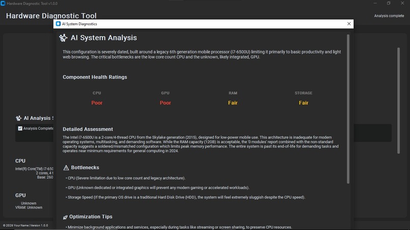 Dekcheck Dekcheck Hardware Diagnostic Tool – screenshot 1
