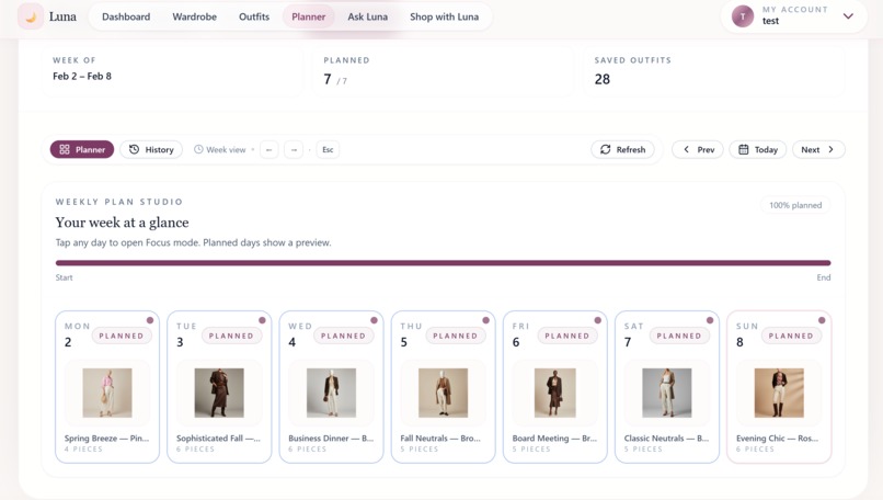 Luna: AI-Powered Wardrobe & Outfit Planner – screenshot 4