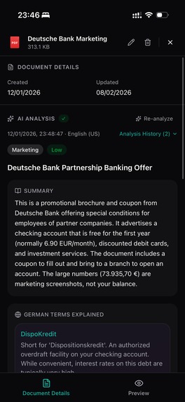 KlarDocs: AI Copilot for German Paperwork – screenshot 11