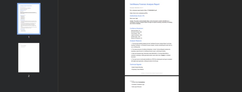 VeriWeave - AI-Powered Forensic Analysis – screenshot 5
