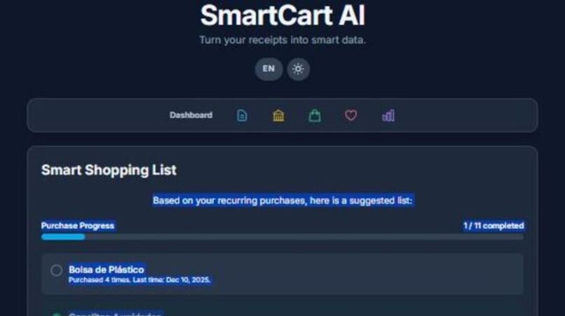 SmartCart AI Plus: From Your Receipts to Smart Decisions – screenshot 3