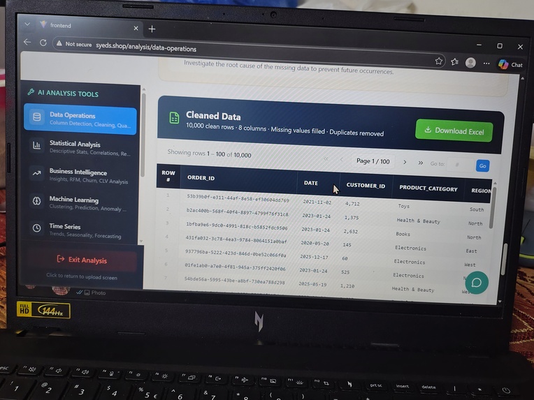 Ai data analysis  – screenshot 1