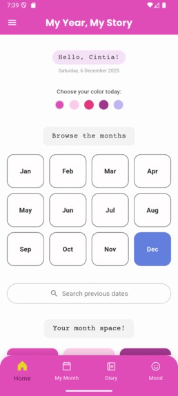 My Year, my Story – screenshot 2