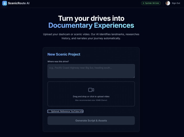 ScenicRoute AI – screenshot 1