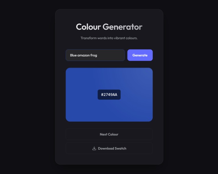 MyFavouriteColour - Color Generator – screenshot 2