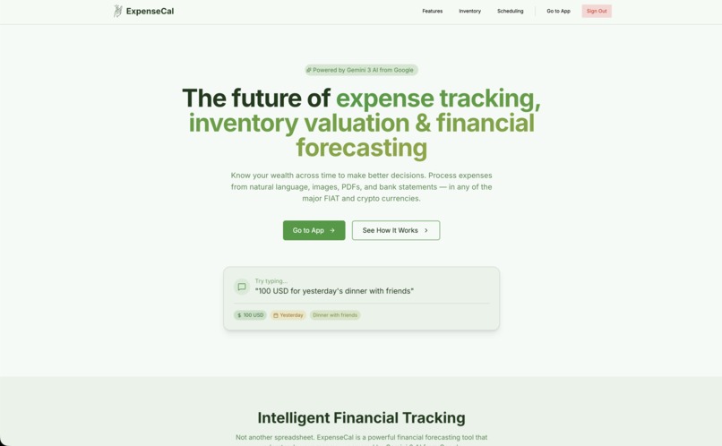 ExpenseCal – screenshot 1