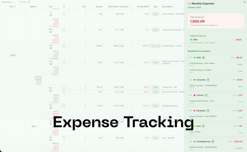 ExpenseCal – screenshot 5