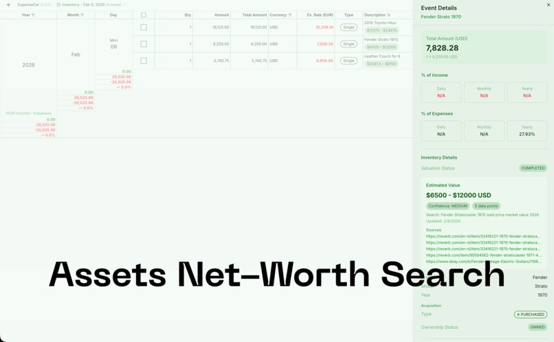 ExpenseCal – screenshot 3