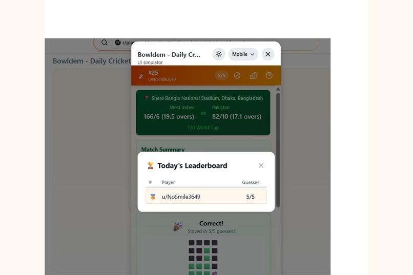 Bowldem - Daily cricket Puzzle – screenshot 7