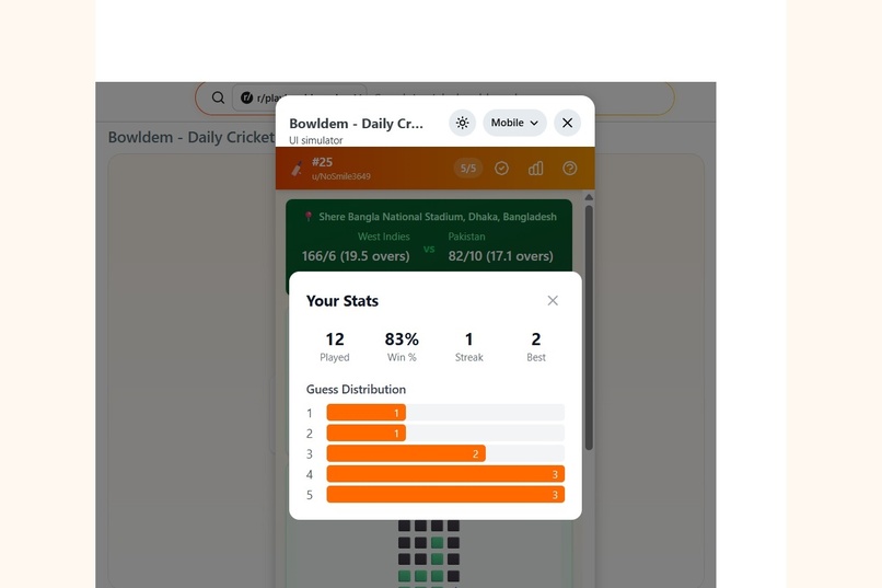Bowldem - Daily cricket Puzzle – screenshot 8