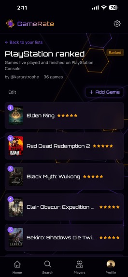 GameRate – screenshot 5