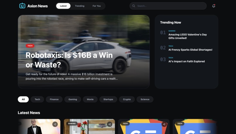 Axion News – screenshot 1