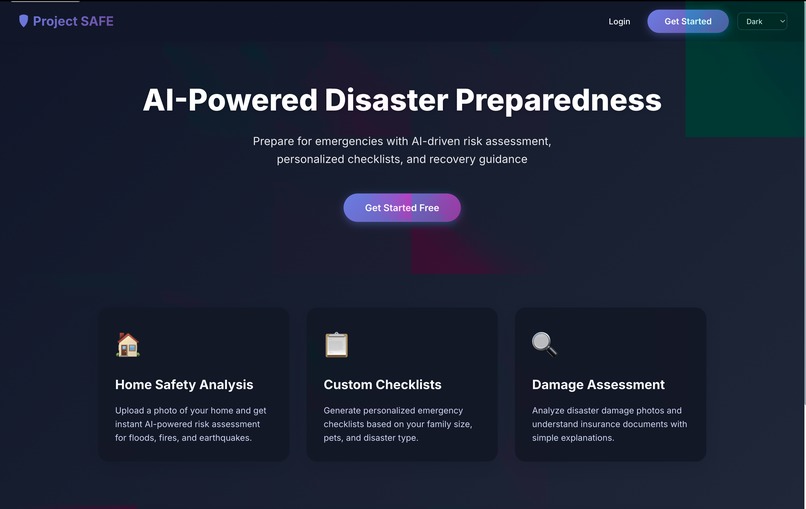 Project SAFE – AI Disaster Preparedness Assistant – screenshot 1