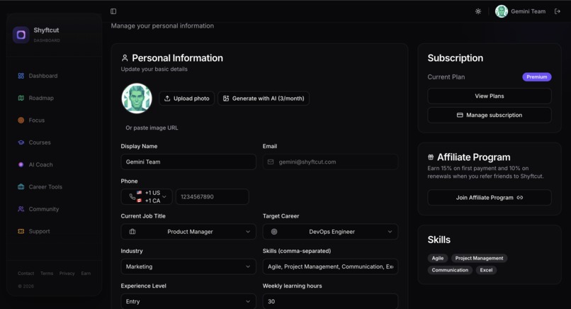 Shyftcut | Your 90-second career shift, powered by Gemini 3 – screenshot 15