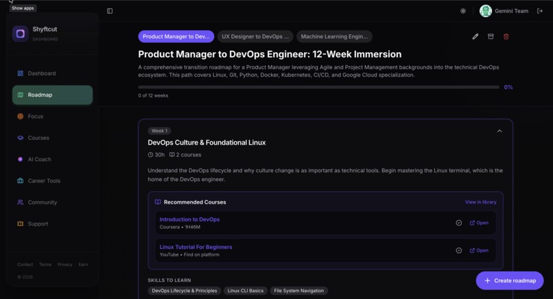 Shyftcut | Your 90-second career shift, powered by Gemini 3 – screenshot 6