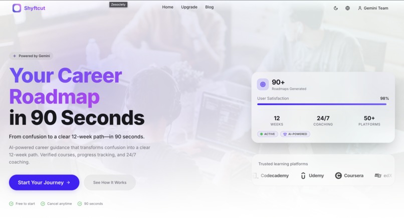 Shyftcut | Your 90-second career shift, powered by Gemini 3 – screenshot 2
