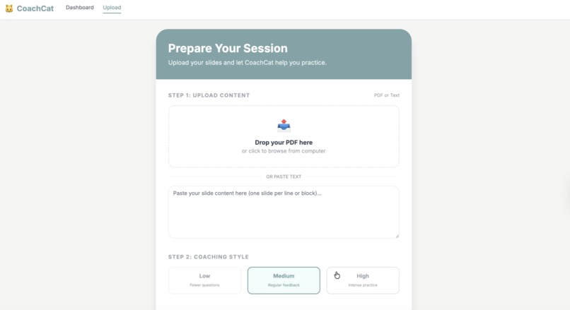 CoachCat AI – screenshot 1