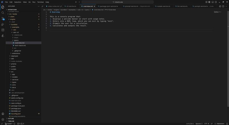 IntentCode – screenshot 2