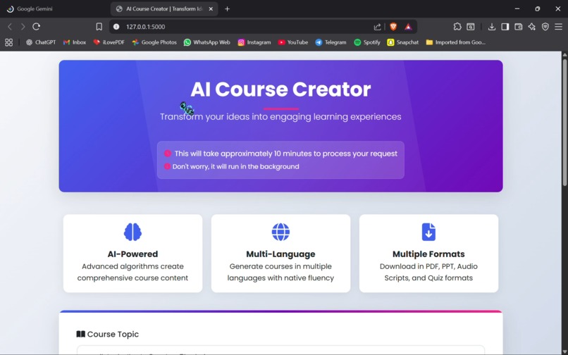 Ai Course Creator – screenshot 2