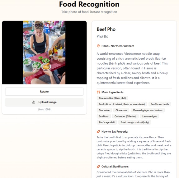 Phở.AI: Your ALL-IN-ONE Vietnamese Food Assistant – screenshot 2