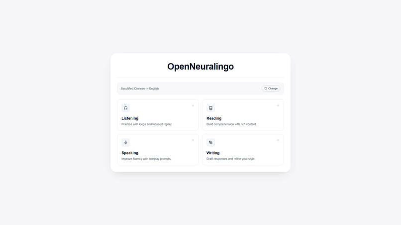 OpenNeuralingo – screenshot 2