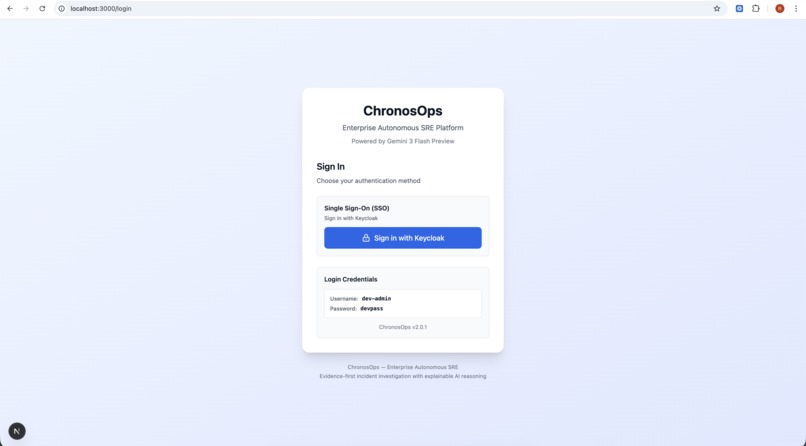 ChronosOps — Autonomous AI for Incident Resolution – screenshot 1