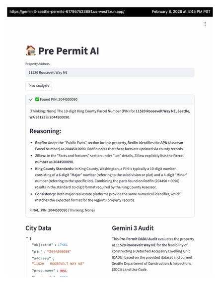 Seattle Pre-Permit AI Analyzer – screenshot 1