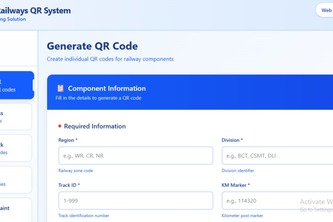 AI-based laser QR code marking for Indian Rail track fitting