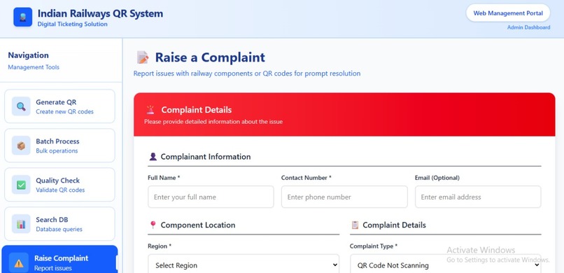 AI-based laser QR code marking for Indian Rail track fitting – screenshot 2