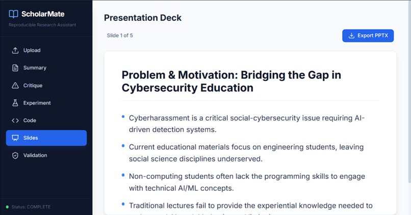 ScholarMate — From Paper to Reproducible Research – screenshot 7