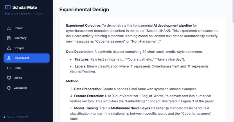 ScholarMate — From Paper to Reproducible Research – screenshot 4