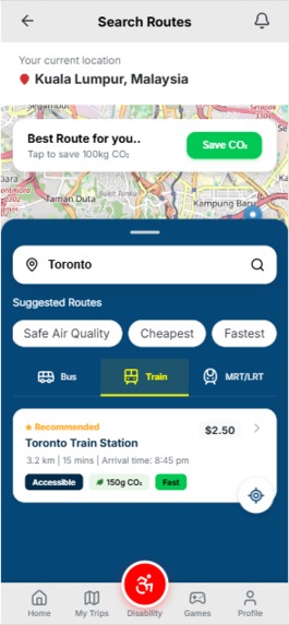 Accessible Transit and Climate Efficiency App – screenshot 6