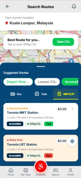 Accessible Transit and Climate Efficiency App – screenshot 7