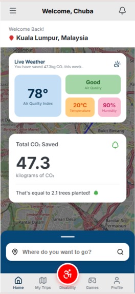 Accessible Transit and Climate Efficiency App – screenshot 3