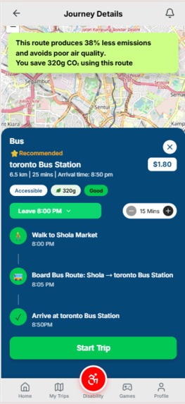 Accessible Transit and Climate Efficiency App – screenshot 8