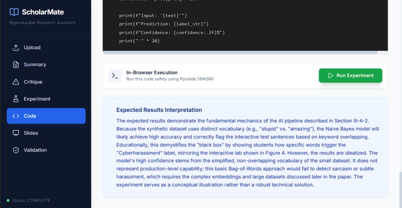 ScholarMate — From Paper to Reproducible Research – screenshot 6