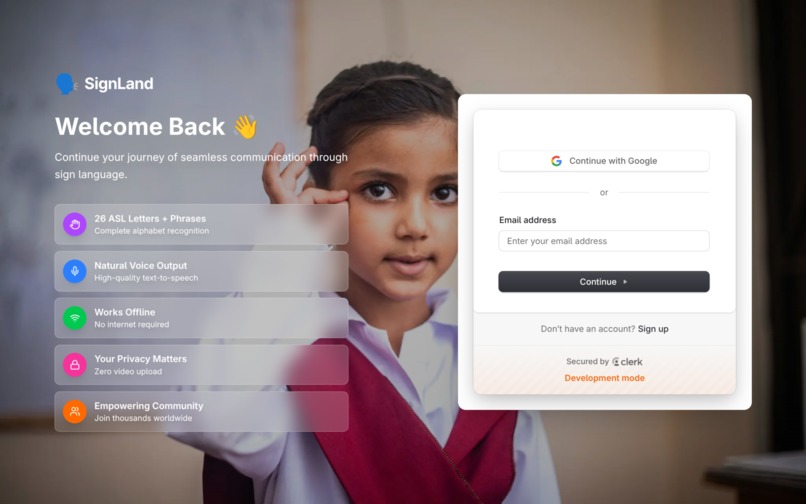SignLand AI: Hands → Words → Voice (Gemini 3) – screenshot 2