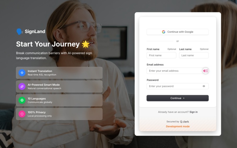 SignLand AI: Hands → Words → Voice (Gemini 3) – screenshot 3