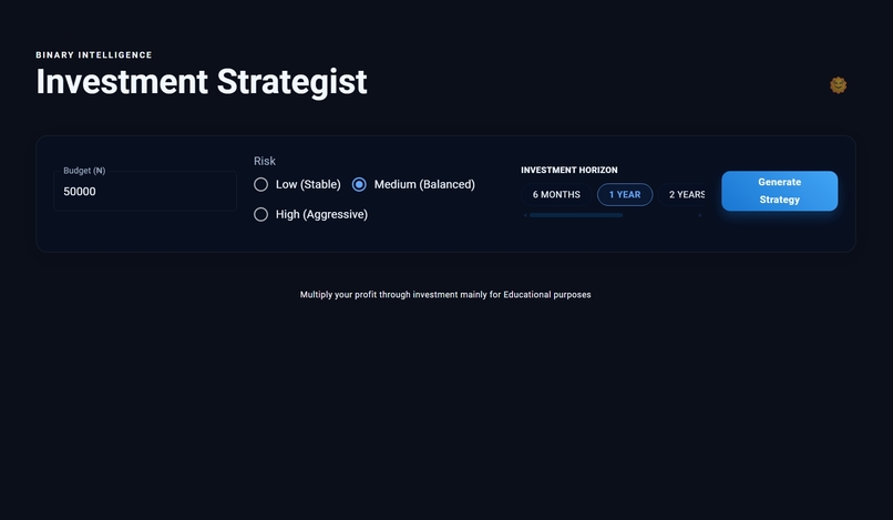 Binary Intelligent Investment Strategist – screenshot 1