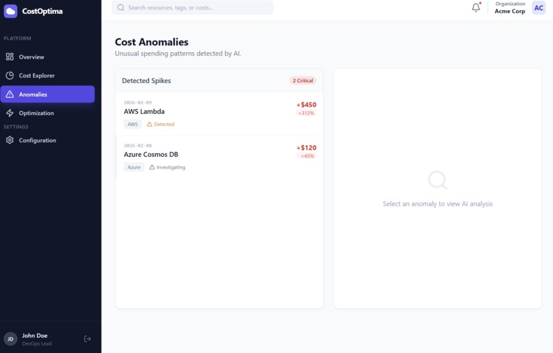 OptiCloud – screenshot 1