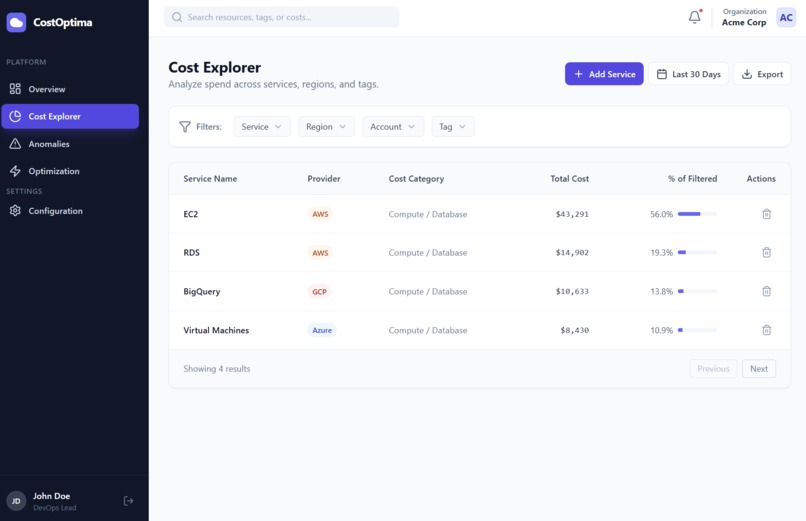 OptiCloud – screenshot 2