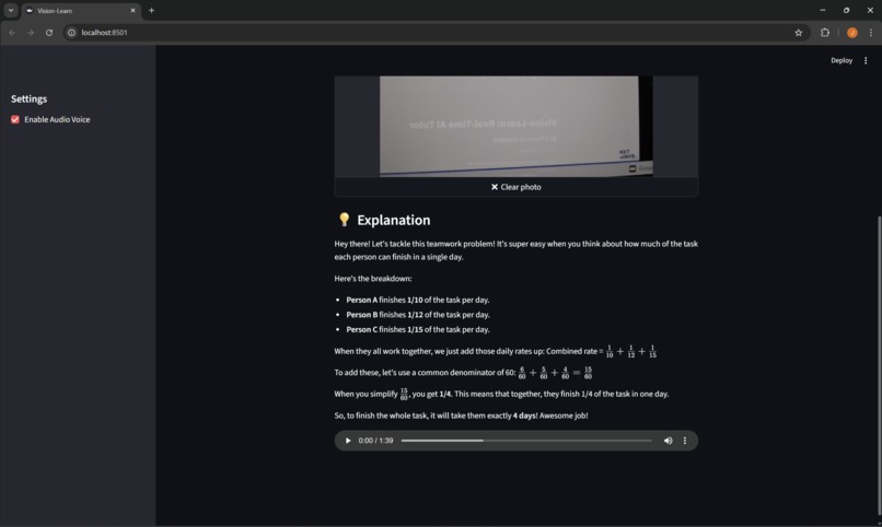 Vision-Learn: Real-Time AI Tutor – screenshot 2