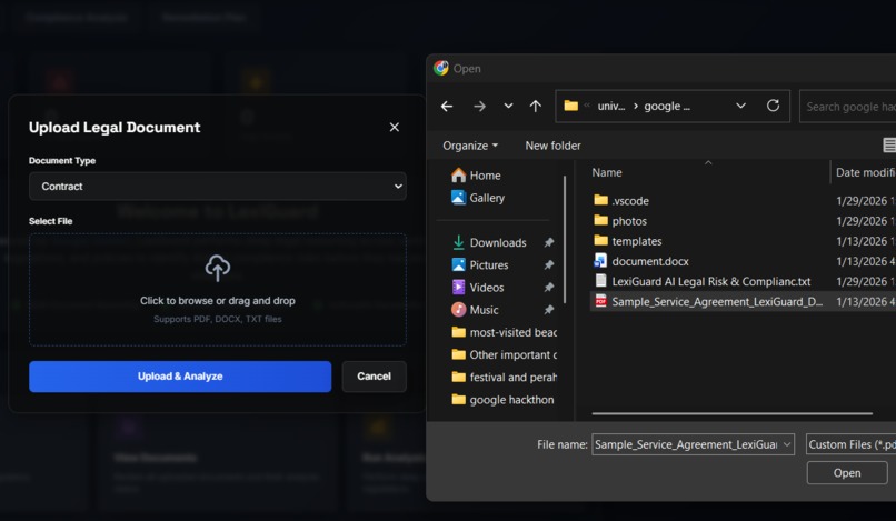 LexiGuard: AI Legal Risk & Compliance Reasoning Engine – screenshot 2