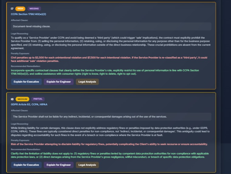 LexiGuard: AI Legal Risk & Compliance Reasoning Engine – screenshot 10